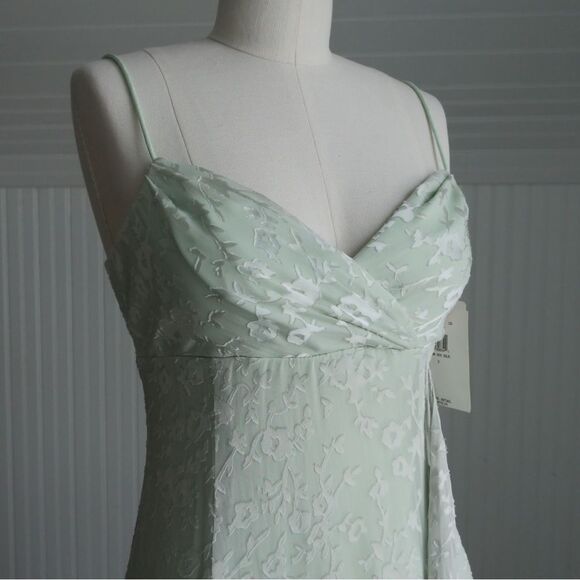 NWT dead/old stock burnout velvet minty mermaid maxi dress - Picture 2 of 13